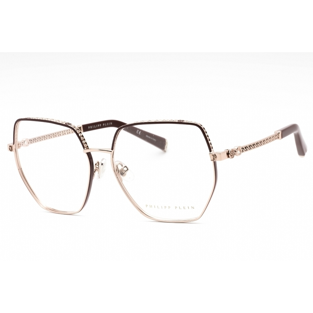 NWT PHILIPP PLEIN VPP054S 0K99 Shiny Red Gold Eyeglasses